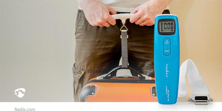 Produktbild Nedis Digital-Gepäck-Waage | 50 kg | Tara Funktion (Kofferwaage)