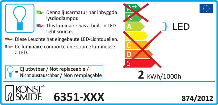Etichetta energetica Konstsmide Micro catena leggera (4.33 m)