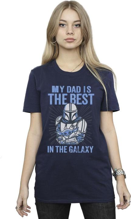 Immagine prodotto Star Wars Mandalorian Best Dad Maglietta Ampia Donna (4XL)
