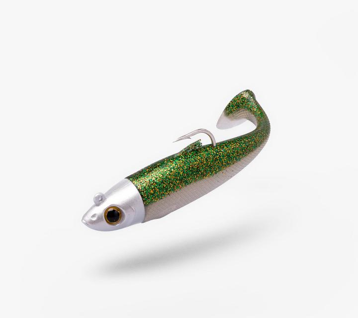 Image du produit Caperlan Combo d'appâts en caoutchouc Osarda 100 bleu/vert pailleté (10 cm)
