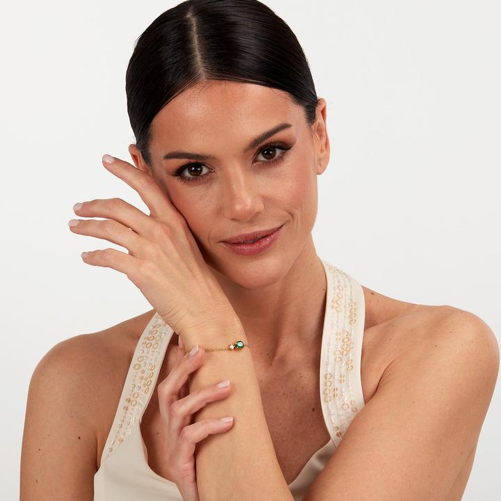 Produktbild Morellato Elegant gold-plated bracelet with zircons Tesori SAIW199 (19 cm, Silber 925)
