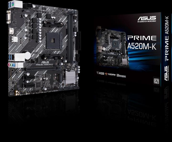 Produktbild ASUS Prime A520M-K (AM4, AMD A520, mATX)
