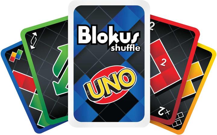 Produktbild Mattel Games Blokus Shuffle: UNO Edition (Russisch, Portugiesisch, Polnisch, Niederländisch, Italienisch, Französisch, Spanisch, Deutsch)