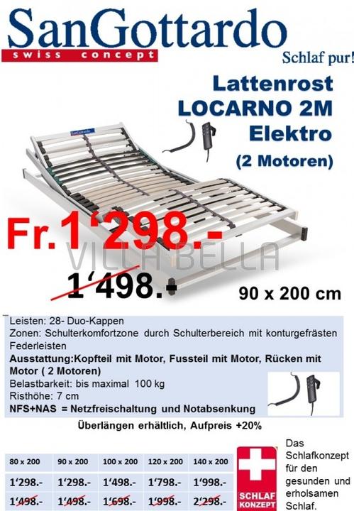 Image du produit San Gottardo Sommier à lattes Locarno Elektro 2M x