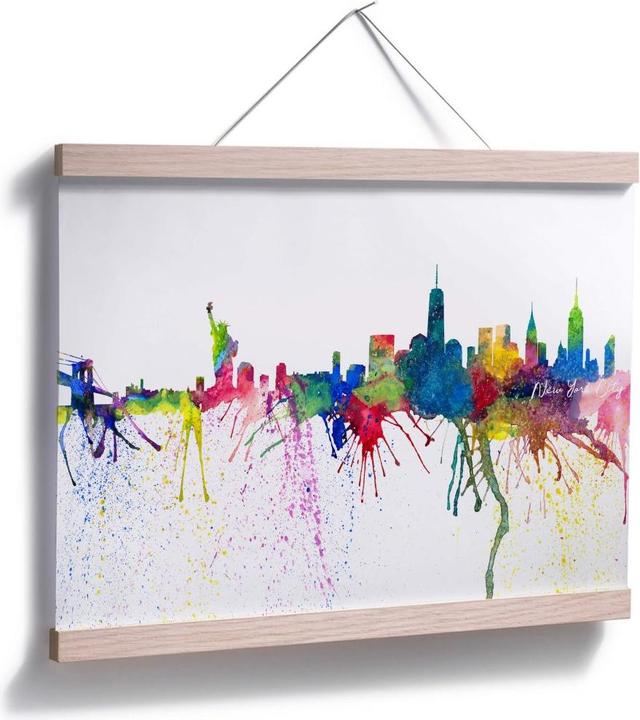 Image du produit Trenddeko Bleichner - New York City Aquarelle Skyline (120 x 100 cm)