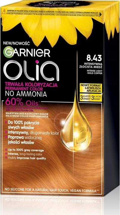 Garnier Olia farba do włosów 8.43 Intense Light Gold (8.43 Intense Light Gold)