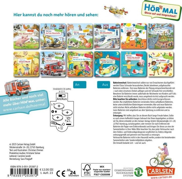 Image du produit Écoutez (livre sonore) : Les véhicules (Chambre chrétienne, Allemand)