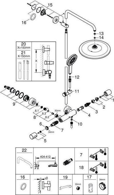 Produktbild Grohe Rainshower SmartActive 310 Duschsystem