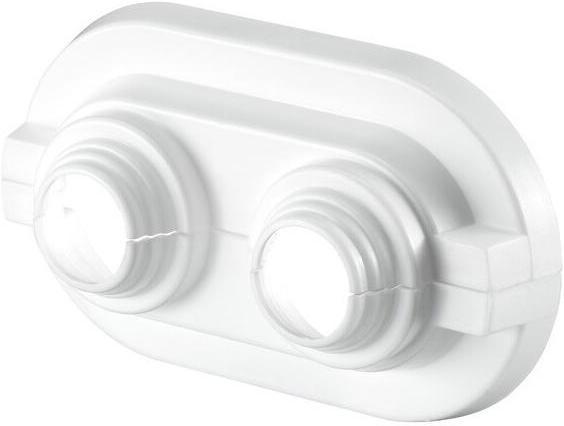 Image du produit Oventrop OV Rosace de recouvrement plate en plastique, distance entre les tubes 35mm, perforation 14-16mm