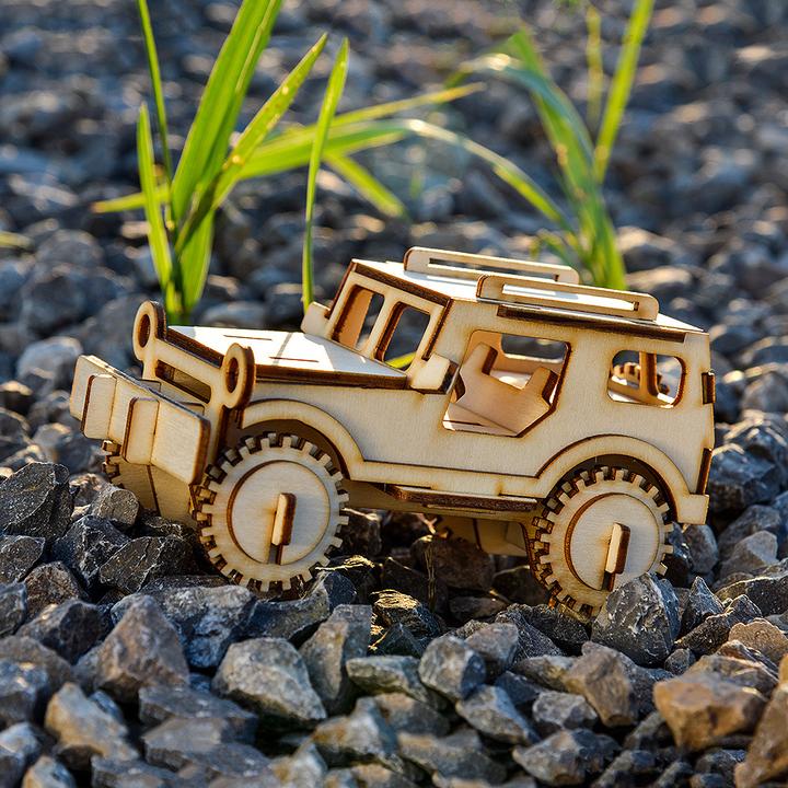 Image du produit Little Story Little-Story Drewniane modèle de puzzle 3D - Jeep
