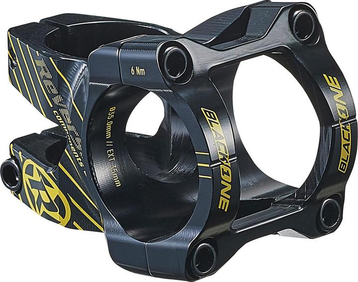 Image du produit Reverse Stem "Black One Enduro" 35mm,0°, Ø35mm, black / yellow (35 mm, 35 mm)