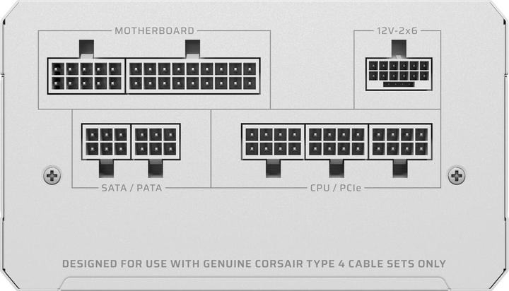 Actual product image Corsair PSU RMe White 850W 80+Gold FM ATX3.1 2025 (850 W)