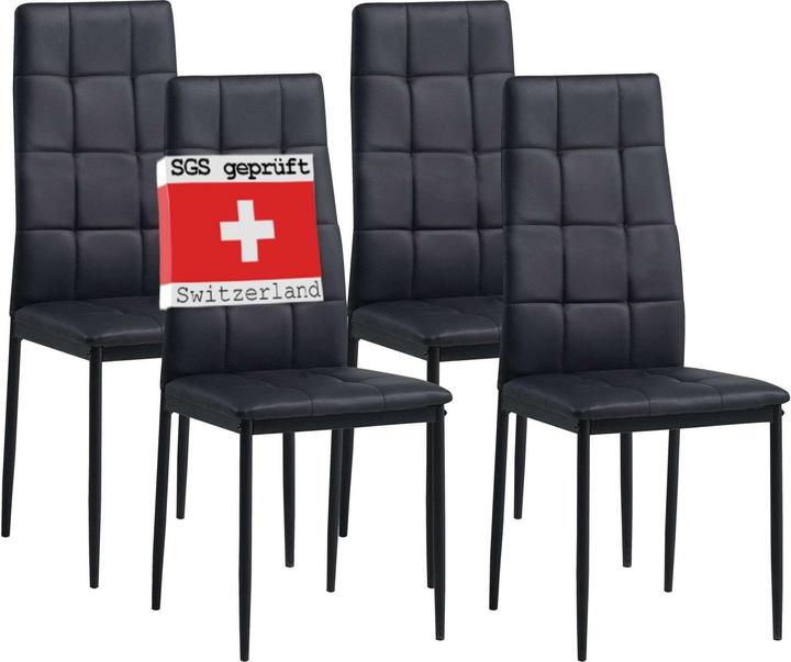 Albatros International Albatros Esszimmerstühle 4er/6er Set Rimini - Edles Italienisches Design, Kunstleder-Bezug, bequemer