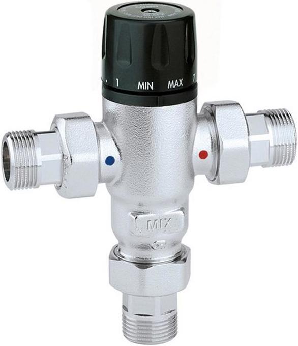 Productafbeelding Caleffi Messing thermostatisch mengventiel, regelbaar 3/4inch, 30-65 graden