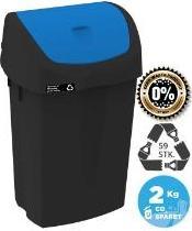 Actual product image NMF Affaldsbeholder Nordic recycle 50 ltr Sort Blå vippelåg,1 stk