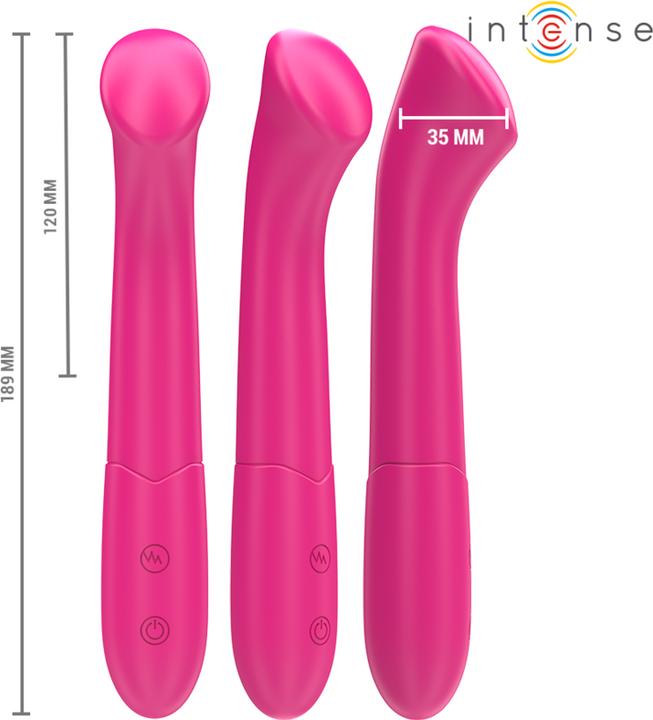 Actual product image Intense Paty Vibrator 19 cm Flexible 10 Vibrations Model 2 Pink