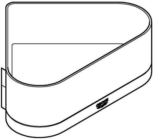 Image du produit Grohe tablette de douche d'angle SELECTION avec support hard graphite brossé