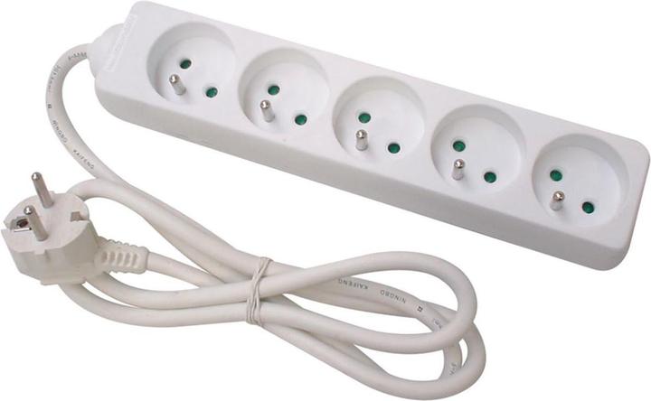 Productafbeelding Velleman 5-Voudige Stekkerdoos - Stekker Type E (Frans Systeem) (5 x, CEE 7/5, 1.50 m)
