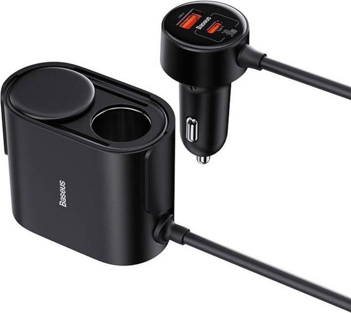 Produktbild Baseus High Efficiency Pro 1-für-2 Auto-Zigarettenanzünder 30 W (Schwarz)