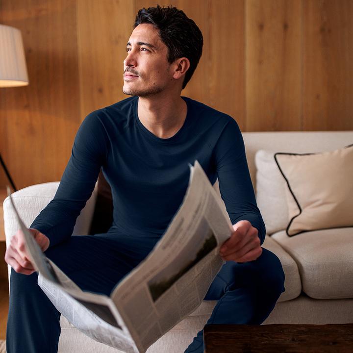 Produktbild Dagsmejan Pyjama Oberteil "Balance" nachtblau (XL)