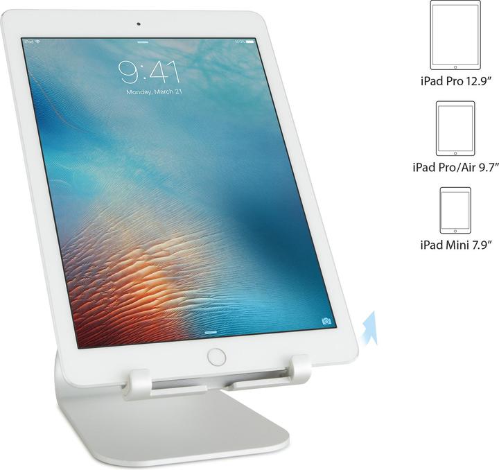 Produktbild Raindesign rain design Tablet-Ständer mStand plus 10053 silber für 1 Tablet