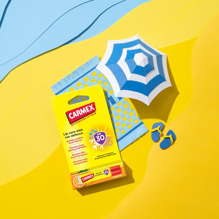 Actual product image Carmex Sun Defence Stick Tropical - SPF30 (Balm)
