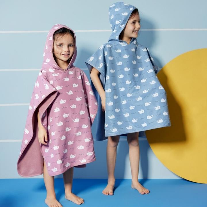 Actual product image Fresk Poncho bath towel, Lobster Cameo Rose