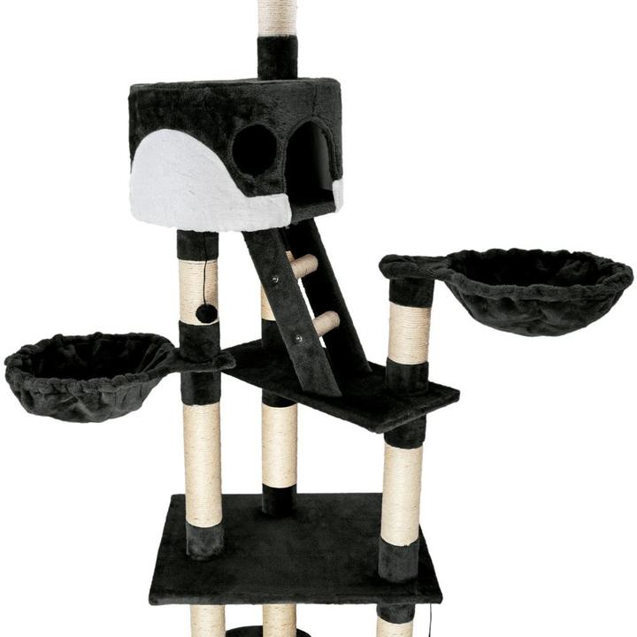 Actual product image tectake Cat Tree Hansi (260 cm, White, Black)