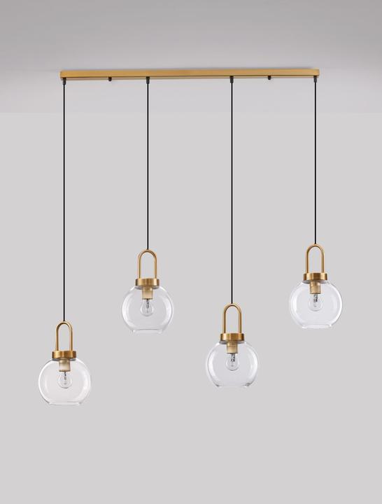 Produktbild Nova Luce IRVINE Pendelleuchte E27 4-fach Gold 97,5x20x155cm dimmbar 9241180 (E27)