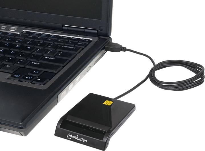 Productafbeelding Manhattan USB-A aansluiting, chipkaartlezer, extern (USB 2.0)