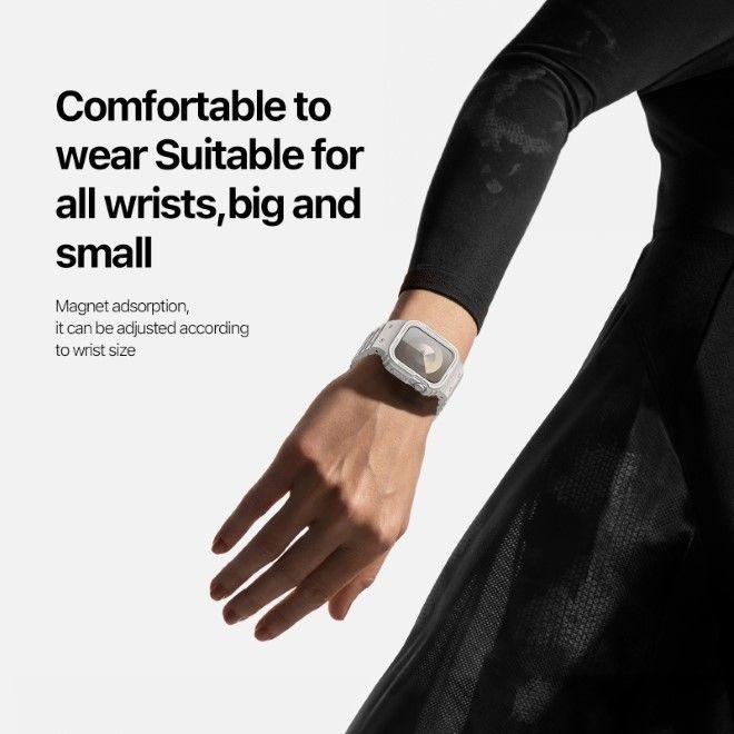 Immagine prodotto Dux Ducis Cinturino OA per Apple Watch 38mm/40mm/41mm - Bianco (38 mm, 40 mm, 41 mm, Silicone, Apple Watch Series 2, Apple Watch Series 1, Apple Watch Series 3, Apple Watch Serie 4, Apple Watch Serie 5, Apple Watch Serie 6, Apple Watch Series 7, Apple Watch Series 8, Apple Watch Series 9, Apple Watch SE)