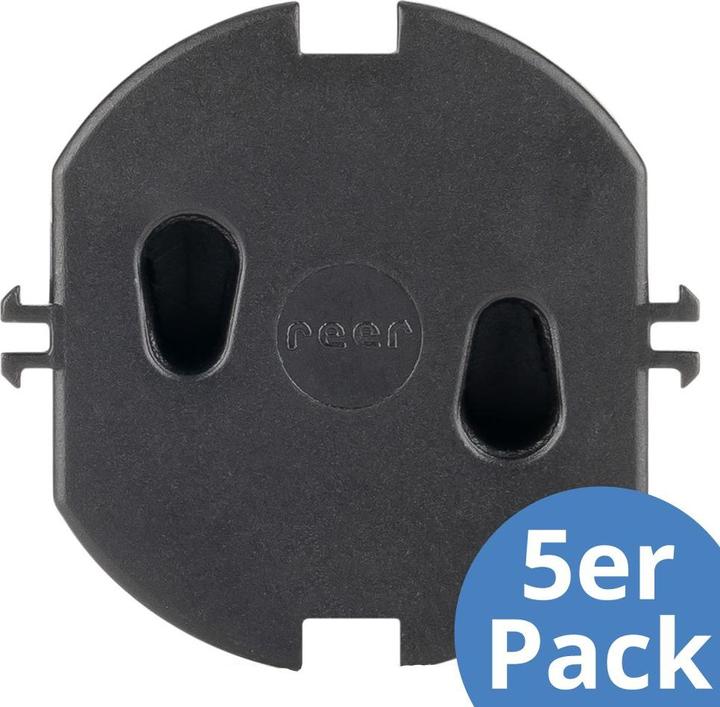 Actual product image Reer Socket cap black 5pcs