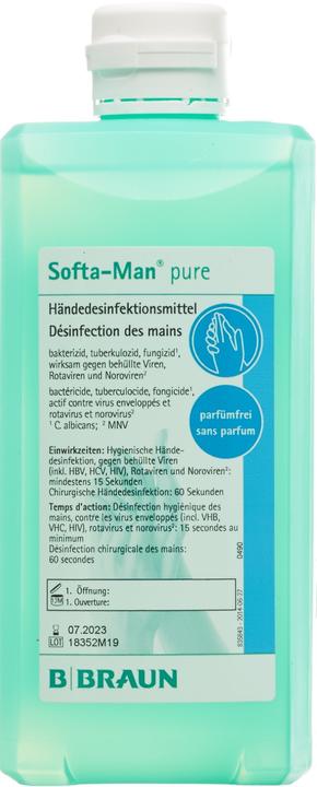 Image du produit B.Braun désinfection des mains pure désinfection alcoolique sans parfum (500 ml)