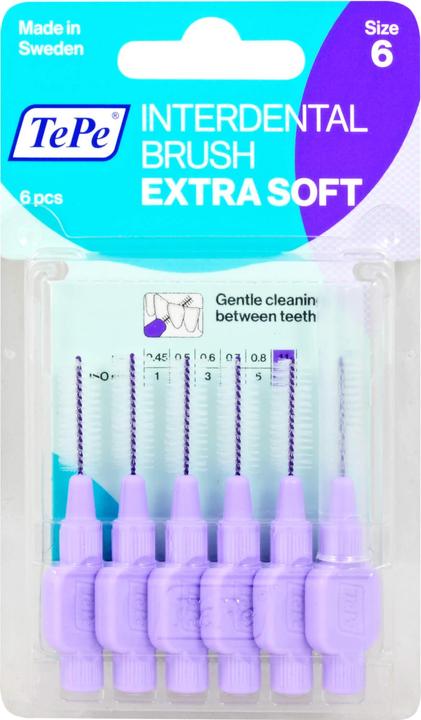 Produktbild TePe Interdental Brush 1.1mm x-soft violett (6 x, 1.10 mm)