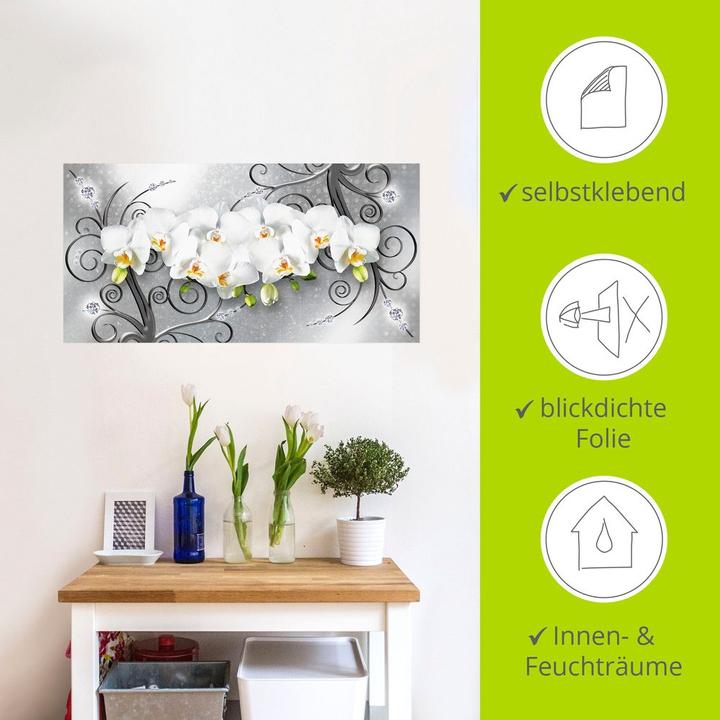 Immagine prodotto Artland Orchidee bianche su ornamenti U1QV (40 x 20 cm)