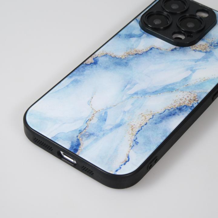 Immagine prodotto PhoneLook Coque Glass marbre avec bord en silicone clair (Apple iPhone 14 Pro Max)