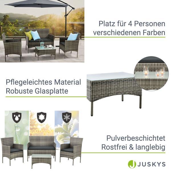 Produktbild Juskys Polyrattan Sitzgruppe Fort Myers