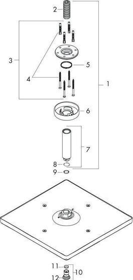 Produktbild hansgrohe Kopfbrause Raindance E 300 1jet (1 Strahlarten, 19 l/min)