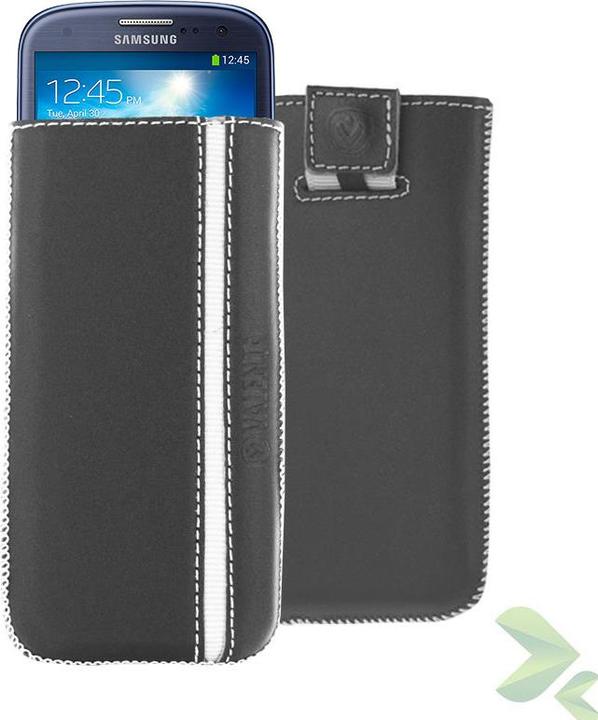Actual product image Valenta Valencia Pocket Stripe Valencia - Redhead Samsung Galaxy S4/s Iii, Htc One and more (Black) (Blackberry Q10, Nokia Lumia 925, Nokia Lumia 900, Alcatel One Touch Fire, Acer Liquid S1, Samsung Galaxy Nexus, Samsung Galaxy S4, Huawei Ascend G510, Blackberry Z10, Optimus 4X HD, Sony Xperia T, Samsung Galaxy Core 2, Sony Xperia Z, Samsung Galaxy S III)