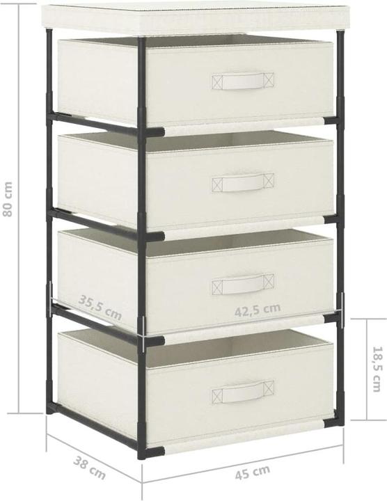 Actual product image VidaXL Aufbewahrungsregal (45 x 38 x 80 cm)