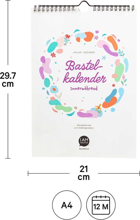 Image du produit I Am Creative Calendrier de bricolage, calendrier à bricoler, A4 (A4)