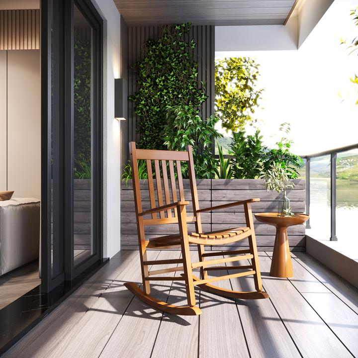 Actual product image Outsunny Rocking Chair with Armrest
