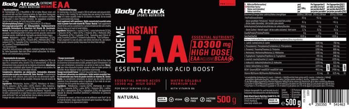 Actual product image Body Attack Extreme Instant EAA (500g tin) (Nature, 1 pcs., 500 g)