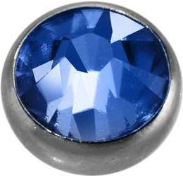 Bijouteria 1.2mm Piercing-Kugel (Kristall, Edelstahl)