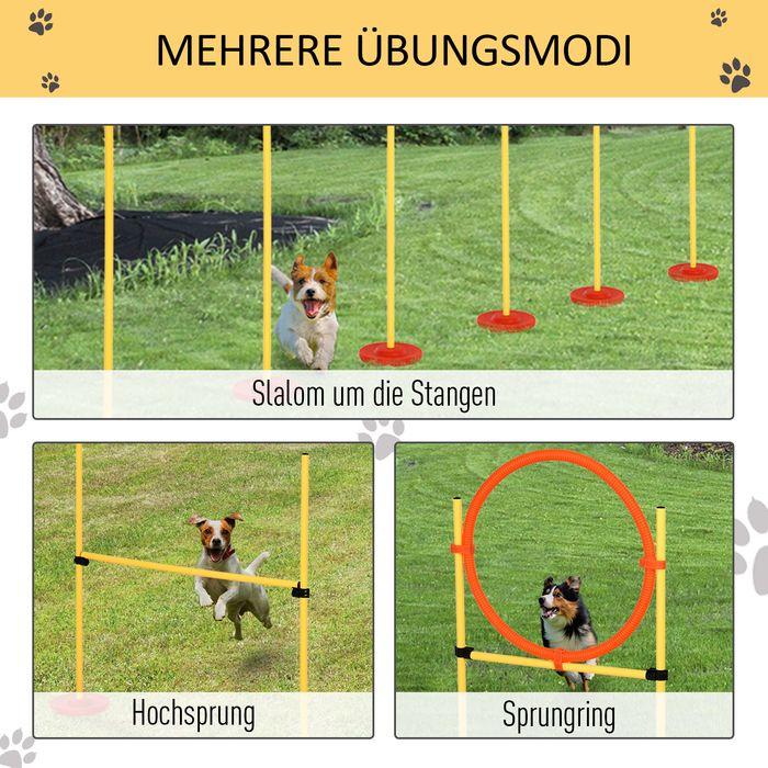 Immagine prodotto Swisshandel24 Set agilità per cani 3 in 1 per l'addestramento giallo (Destrezza)