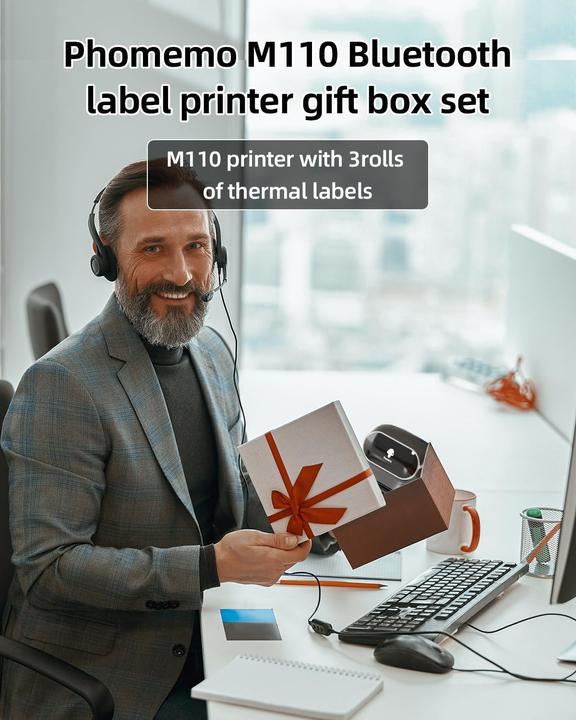 Produktbild Phomemo M110 mit 3 Rollen BLA (203 dpi)
