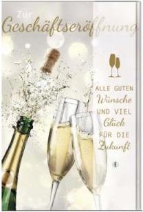 Produktbild Braun + Company Karte zur Geschäftseröffnung, weisse Doppelkarte (1 Stk.)