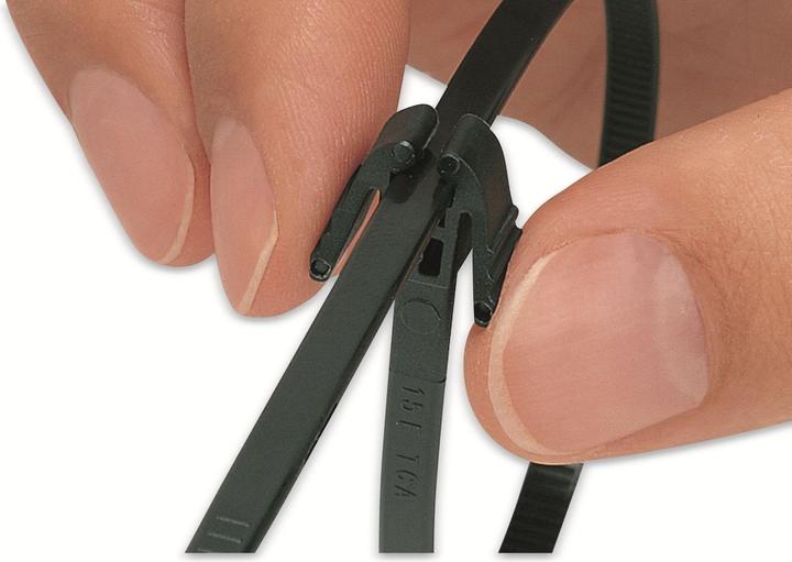 Actual product image HellermannTyton REZ 200 reopening truss (Plastic cable ties, 200 mm, 100 pcs.)