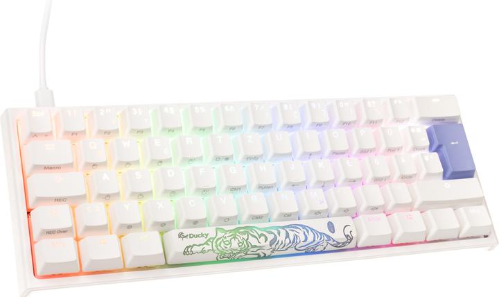 Productafbeelding Ducky One 2 Pro Mini White Edition Gaming Toetsenbord, RGB LED - Cherry (NL, Bedraad)