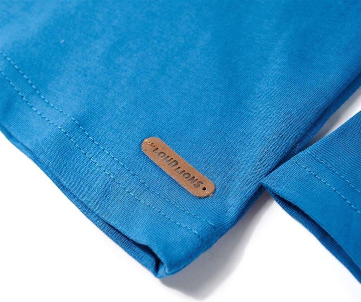 Immagine prodotto VidaXL Camicia da bambino a maniche lunghe blu petrolio 116,Materiale: 100 (116)